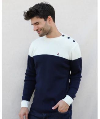 Pull marin mixte