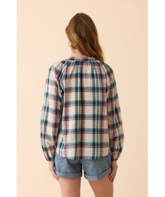 Blouse à carreaux
