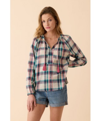Blouse à carreaux