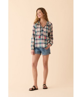 Blouse à carreaux