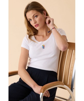 T-shirt uni cote 1x1