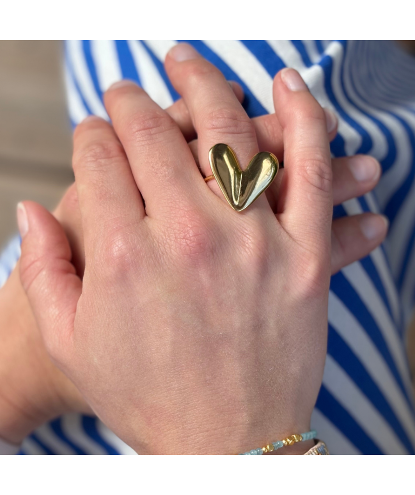 Bague coeur esprit chevalière