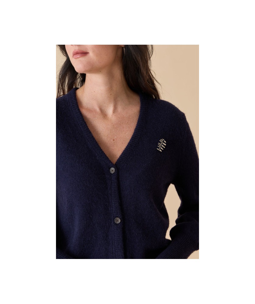 Cardigan maille doudou