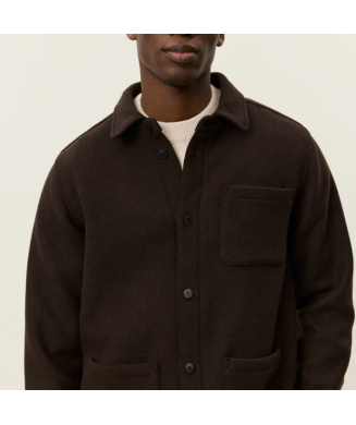 Surchemise Jason Solid Wool Overshirt