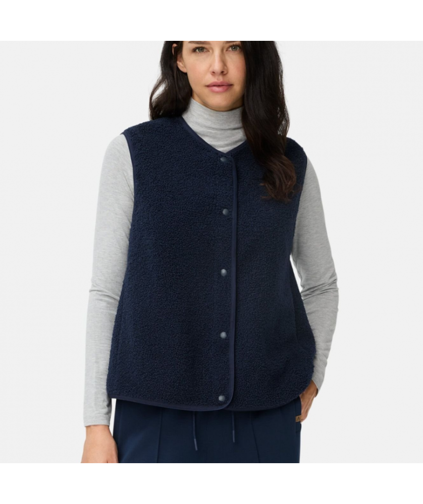 Gilet polaire avec fermeture à boutons