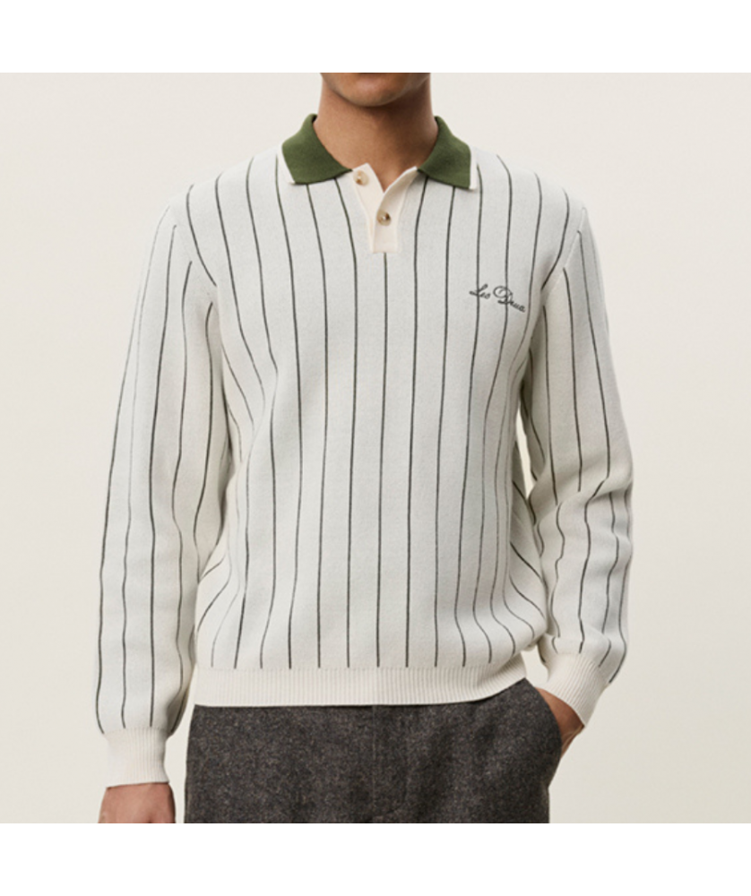 POLO EN MAILLE À MANCHES LONGUES