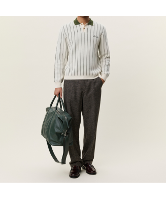 POLO EN MAILLE À MANCHES LONGUES
