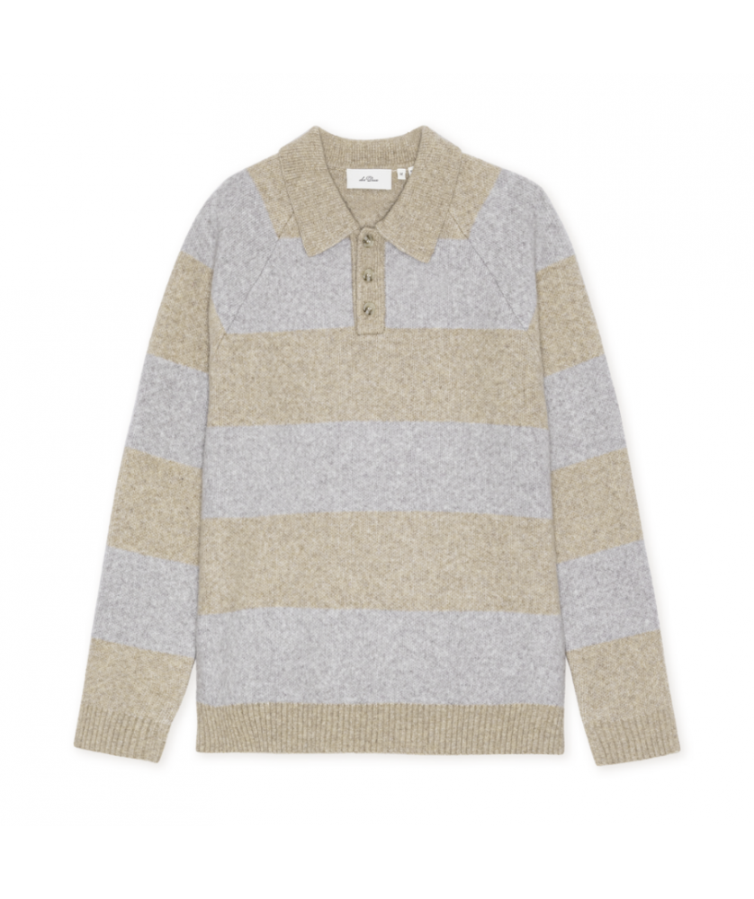POLO EN MAILLE À MANCHES LONGUES
