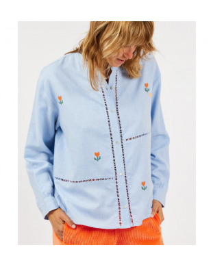 Blouse Femme Broderie Fleurs