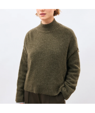 Pull bleu col montant CIELOM