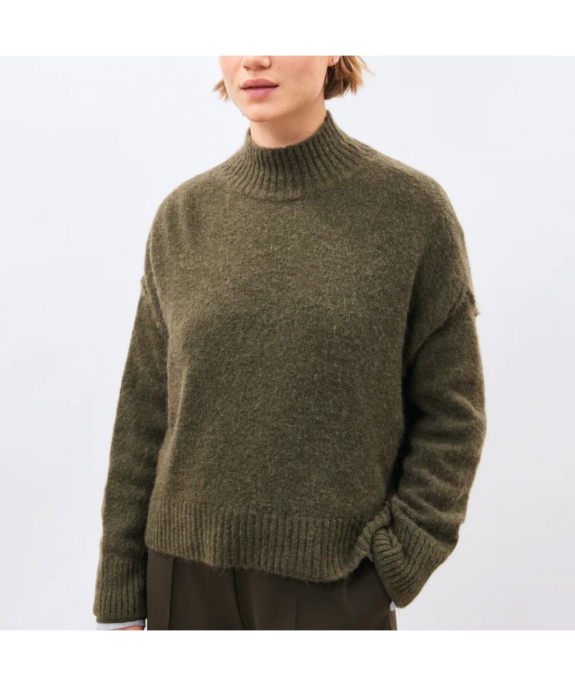 Pull bleu col montant CIELOM